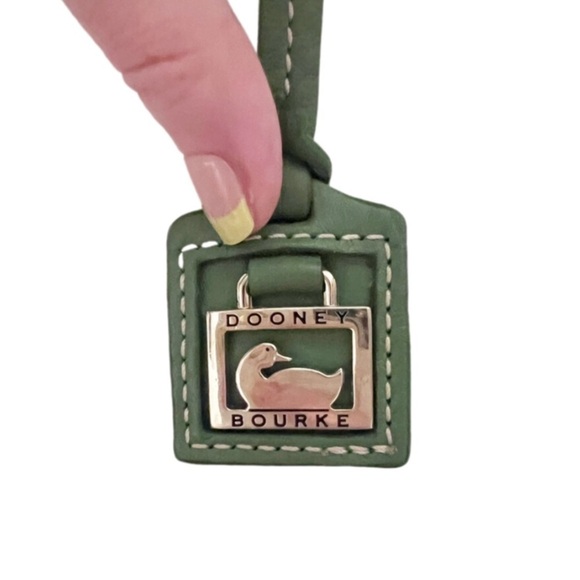 Dooney & Bourke Saddle Crossbody Leather Green Purse Handbag - Picture 14 of 15